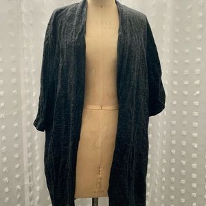 COS Gray Open Duster Cardigan